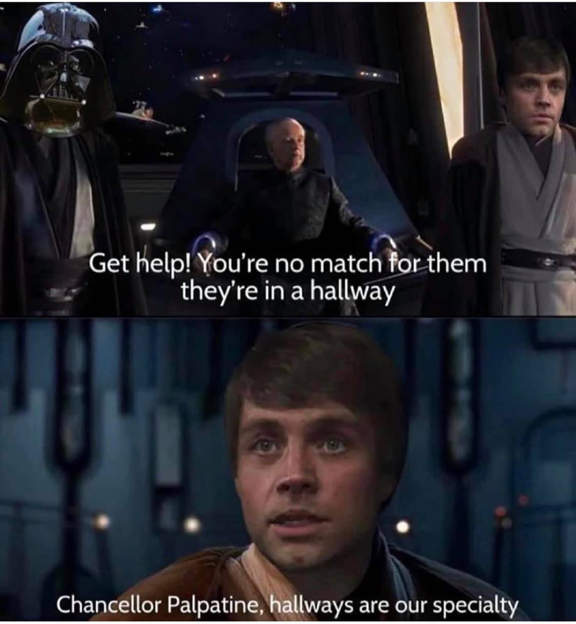 This meme is a play on the iconic "I find your lack of faith disturbing" line from the Star Wars franchise. It features a character from the series, Darth Vader, saying "I find your lack of... cookies disturbing" instead. The text is often used humorously to express frustration or annoyance at not finding a desired treat, like a cookie.